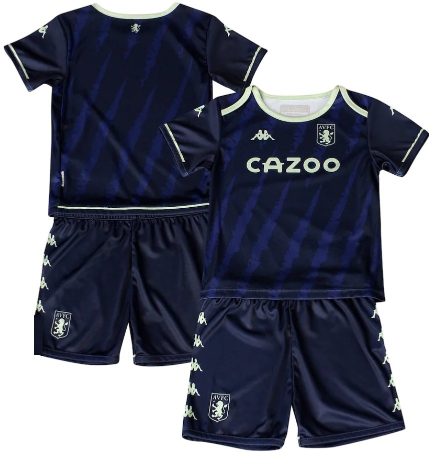 Kit infantil III Aston Villa 2021 2022 Kappa oficial
